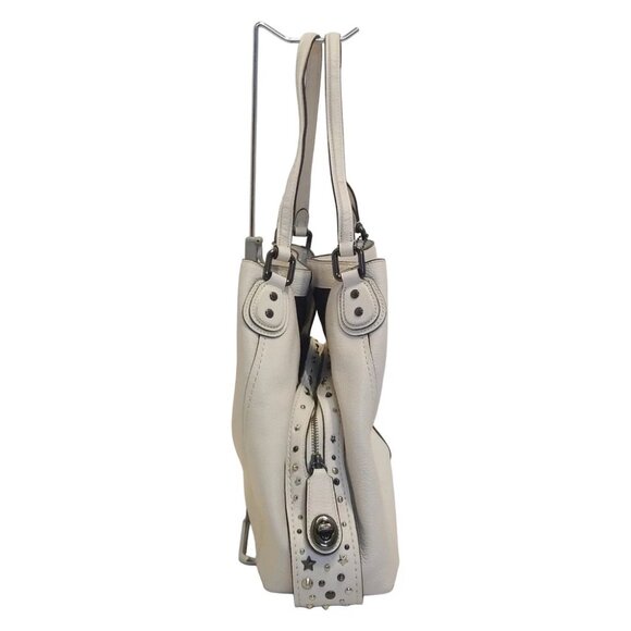 COACH Edie shoulder bag 31 polished pebble leather with star rivets 59468 - - Picture 2 of 8